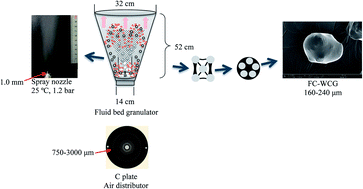 Graphical abstract: Improvements in sticking, hygroscopicity, and compactibility of effervescent systems by fluid-bed coating