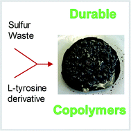 Graphical abstract: Durable, acid-resistant copolymers from industrial by-product sulfur and microbially-produced tyrosine