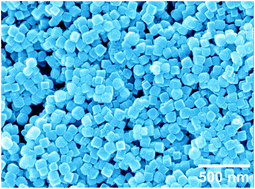 Graphical abstract: Synthesis of uniform Prussian blue nanoparticles by a polyol process using a polyethylene glycol aqueous solution