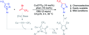 Graphical abstract: Copper-catalyzed chemoselective synthesis of 4-trifluoromethyl pyrazoles