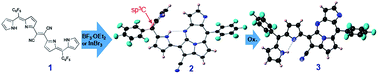 Graphical abstract: Synthesis of pyrrolo[3′,2′:4,5][1,3]diazepino[2,1,7-cd]pyrrolizine derivatives from dicyanovinylene-bis(meso-aryl)dipyrrin
