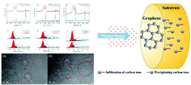 Graphical abstract: Effects of substrates on proton irradiation damage of graphene