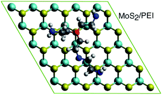 Graphical abstract: Electronic and optical properties of monolayer MoS2 under the influence of polyethyleneimine adsorption and pressure