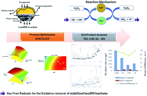Graphical abstract: Oxidative removal of stabilized landfill leachate by Fenton's process: process modeling, optimization & analysis of degraded products