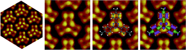 Graphical abstract: Elucidating the intramolecular contrast in the STM images of 2,4,6-tris(4′,4′′,4′′′-trimethylphenyl)-1,3,5-triazine molecules recorded at room-temperature and at the liquid-solid interface
