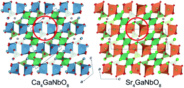 Graphical abstract: Site-selective doping effect, phase separation, and structure evolution in 1:1:1 triple-cation B-site ordered perovskites Ca4−xSrxGaNbO8