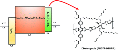 Graphical abstract: Investigating ultrafast carrier dynamics in perovskite solar cells with an extended π-conjugated polymeric diketopyrrolopyrrole layer for hole transportation