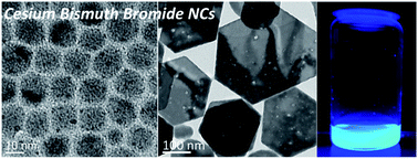 Graphical abstract: Heating-up synthesis of cesium bismuth bromide perovskite nanocrystals with tailored composition, morphology, and optical properties