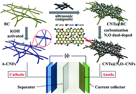 Graphical abstract: Bacterial cellulose-derived carbon nanofibers as both anode and cathode for hybrid sodium ion capacitor