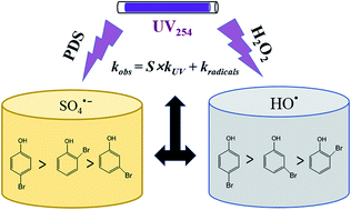 Graphical abstract: Comparison of the oxidation of halogenated phenols in UV/PDS and UV/H2O2 advanced oxidation processes