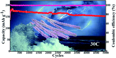 Graphical abstract: Three-dimensional TiNb2O7 anchored on carbon nanofiber core–shell arrays as an anode for high-rate lithium ion storage