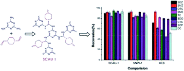 Graphical abstract: Exploration of a novel triazine-based covalent organic framework for solid-phase extraction of antibiotics