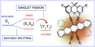 Graphical abstract: Davydov splitting and singlet fission in excitonically coupled pentacene dimers