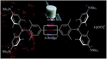 Graphical abstract: Tuning the π-bridge of quadrupolar triarylborane chromophores for one- and two-photon excited fluorescence imaging of lysosomes in live cells