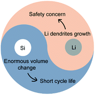 Graphical abstract: Towards high energy density lithium battery anodes: silicon and lithium