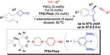 Graphical abstract: Enantioselective palladium/copper-catalyzed C–C σ-bond activation synergized with Sonogashira-type C(sp3)–C(sp) cross-coupling alkynylation