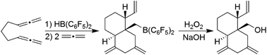 Graphical abstract: Borane-induced ring closure reaction of oligomethylene-linked bis-allenes