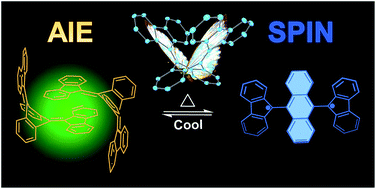 Graphical abstract: The butterfly effect in bisfluorenylidene-based dihydroacenes: aggregation induced emission and spin switching