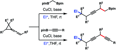 Graphical abstract: Cu-catalyzed C–C bond formation of vinylidene cyclopropanes with carbon nucleophiles