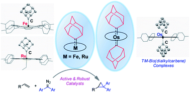 Graphical abstract: Stable group 8 metal porphyrin mono- and bis(dialkylcarbene) complexes: synthesis, characterization, and catalytic activity