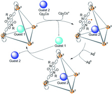 Graphical abstract: Reversible reduction drives anion ejection and C60 binding within an FeII4L6 cage