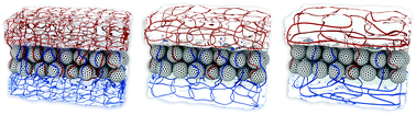 Graphical abstract: The effect of blob size in polymer networks on nanoparticle-mediated adhesion of hydrogels