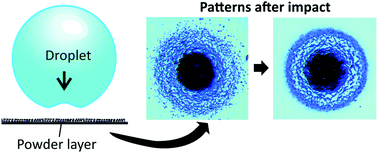 Graphical abstract: Drop impact on thin powder layers: pattern formation by air entrapment