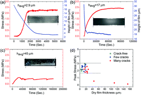 Graphical abstract: Cracking in drying films of polymer solutions