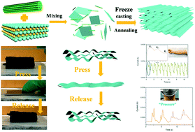 Graphical abstract: A carbon aerogel with super mechanical and sensing performances for wearable piezoresistive sensors