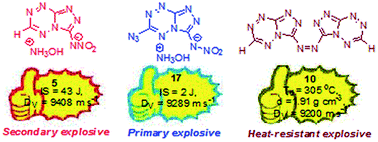 Graphical abstract: Multipurpose [1,2,4]triazolo[4,3-b][1,2,4,5] tetrazine-based energetic materials