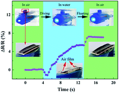 Graphical abstract: Superhydrophobic heterogeneous graphene networks with controllable adhesion behavior for detecting multiple underwater motions