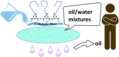 Graphical abstract: A water solvent-assisted condensation polymerization strategy of superhydrophobic lignocellulosic fibers for efficient oil/water separation