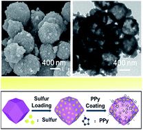 Graphical abstract: Polypyrrole coated hollow metal–organic framework composites for lithium–sulfur batteries