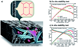 Graphical abstract: A robust esterified nanofibre electrode for proton exchange membrane fuel cells