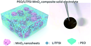 Graphical abstract: A composite solid polymer electrolyte incorporating MnO2 nanosheets with reinforced mechanical properties and electrochemical stability for lithium metal batteries