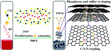 Graphical abstract: Enhanced Na+ pseudocapacitance in a P, S co-doped carbon anode arising from the surface modification by sulfur and phosphorus with C–S–P coupling