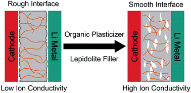Graphical abstract: Synergistic effect of organic plasticizer and lepidolite filler on polymer electrolytes for all-solid high-voltage Li–metal batteries