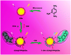 Graphical abstract: A yellow-emissive carbon nanodot-based ratiometric fluorescent nanosensor for visualization of exogenous and endogenous hydroxyl radicals in the mitochondria of live cells