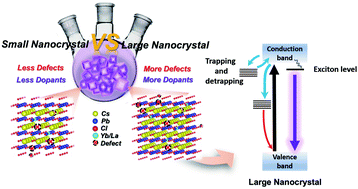 Graphical abstract: Insights into the local structure of dopants, doping efficiency, and luminescence properties of lanthanide-doped CsPbCl3 perovskite nanocrystals