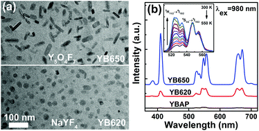 Graphical abstract: Intense up-conversion emission from Er3+/Yb3+ ion co-doped transparent oxyfluoride glass-ceramics containing Y5O4F7 nanorods for optical thermometry