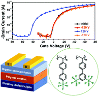 Graphical abstract: Pentafluorosulfanylated polymers as electrets in nonvolatile organic field-effect transistor memory devices