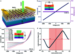 Graphical abstract: Laser-induced photoresistance effect in Si-based vertical standing MoS2 nanoplate heterojunctions for self-powered high performance broadband photodetection