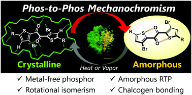 Graphical abstract: Room-temperature phosphorescence-to-phosphorescence mechanochromism of a metal-free organic 1,2-diketone