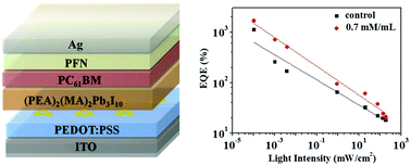 Graphical abstract: Plasmonic nanoprism enhanced quasi-2D Ruddlesden–Popper layered perovskite photodetectors