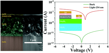 Graphical abstract: A self-powered solar-blind photodetector with large Voc enhancing performance based on the PEDOT:PSS/Ga2O3 organic–inorganic hybrid heterojunction