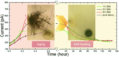 Graphical abstract: Self-healing of electrical damage in thermoset polymers via anionic polymerization