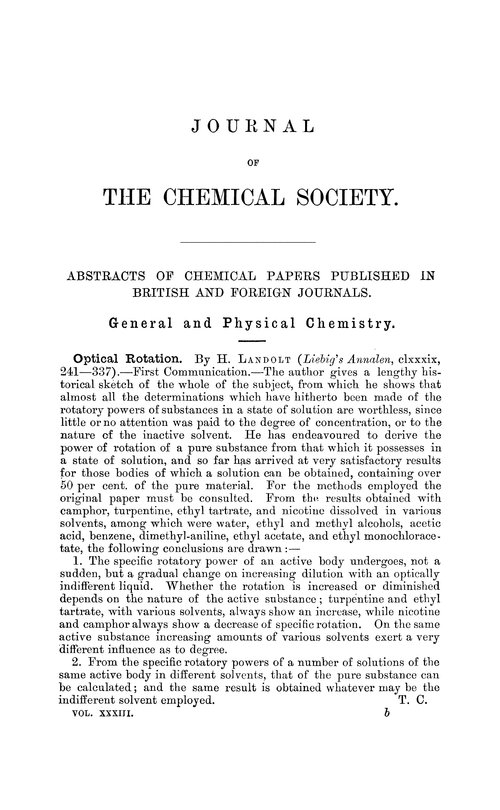 General and physical chemistry