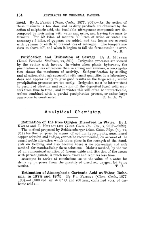 Analytical chemistry