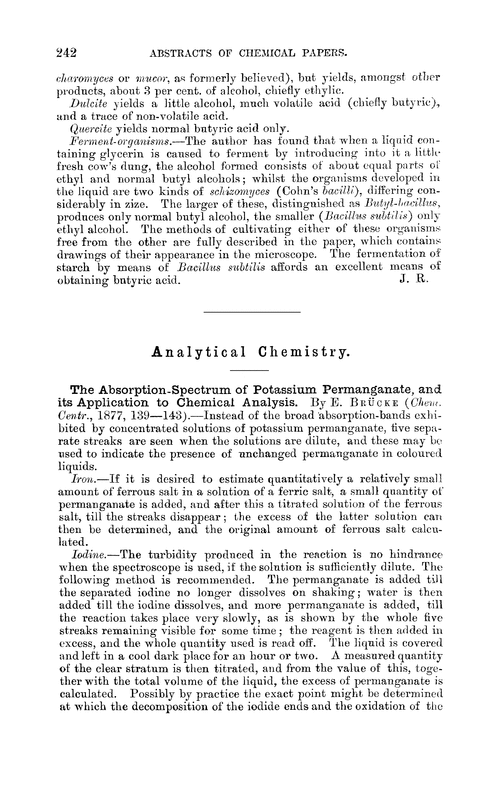 Analytical chemistry