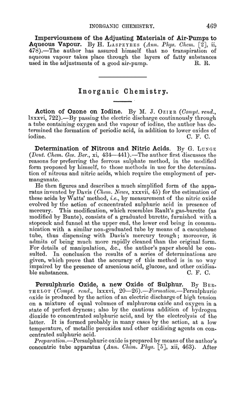 Inorganic chemistry